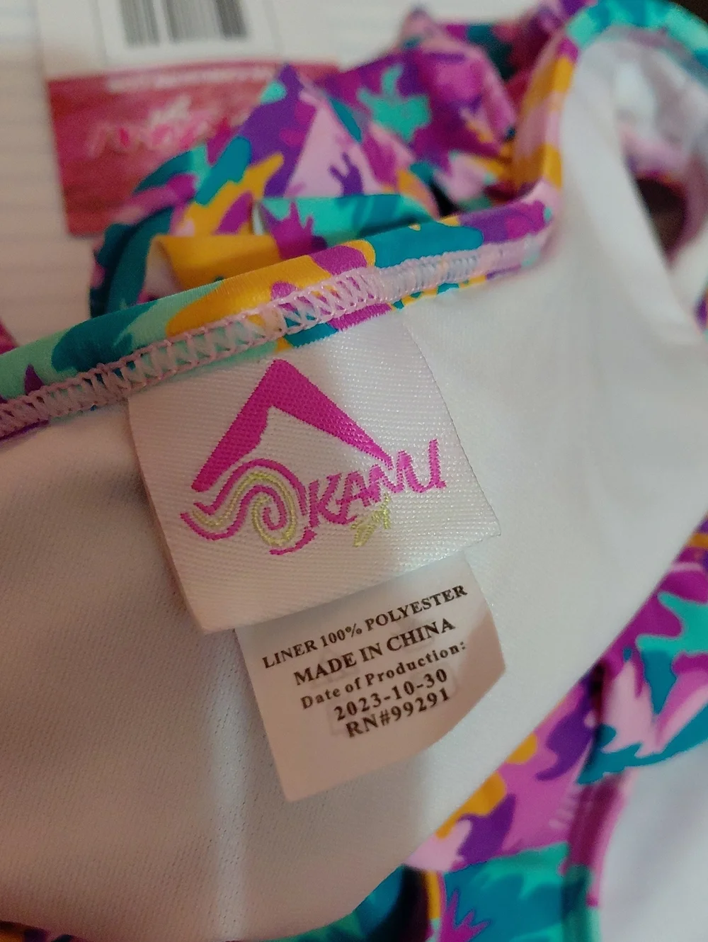 Kanu Surf Floral One Piece Floral  Swimsuit With Ruffle Size - 10 NWT .
